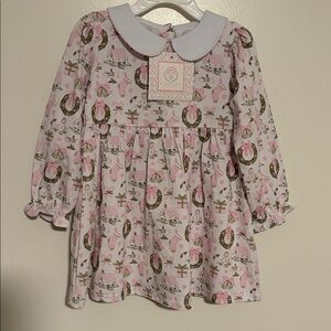 Charming Pink Patterned Kids Dress